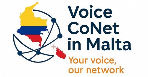 logo asociacion colombianos en malta voice conet malta vcn